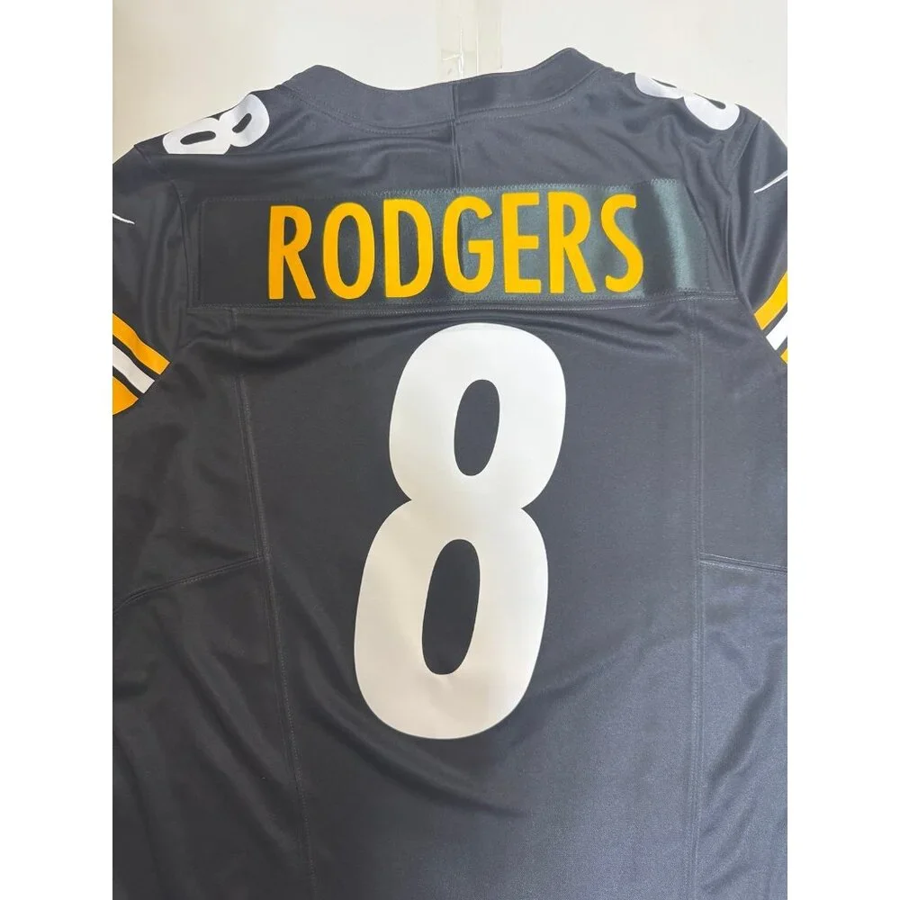 Aaron Rodgers Pittsburgh Steelers Nike Vapor F.U.S.E Home Black Jersey Sz Large - Picture 4 of 11